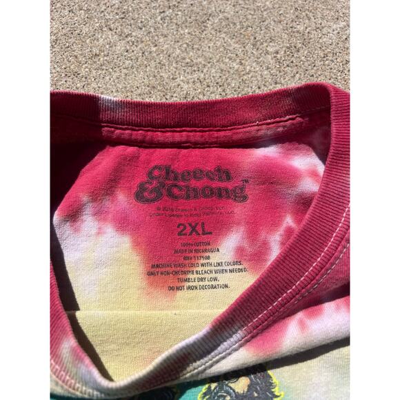 Vtg Y2K Cheech and Chong Unisex Size 2XL TieDye Graphic Short Sleeve Tee Shirt - Picture 5 of 6